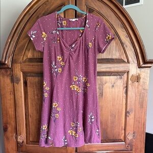 Pink Rose Vintage Mauve Floral Dress